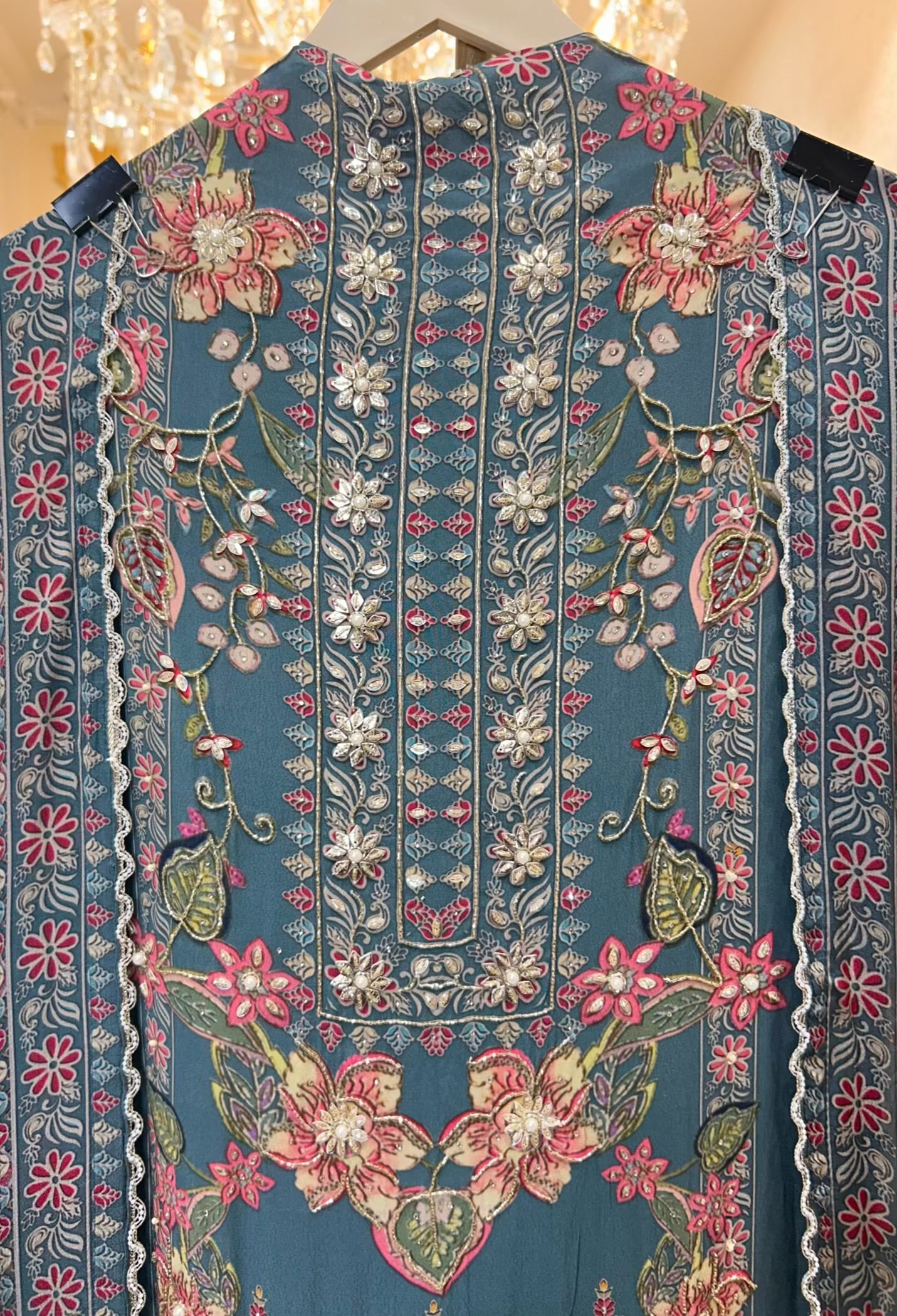 Miraya Digital Printed Suit (Blue)