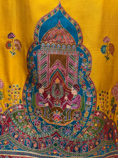 Mehvara LoomKaar Suit (Yellow)