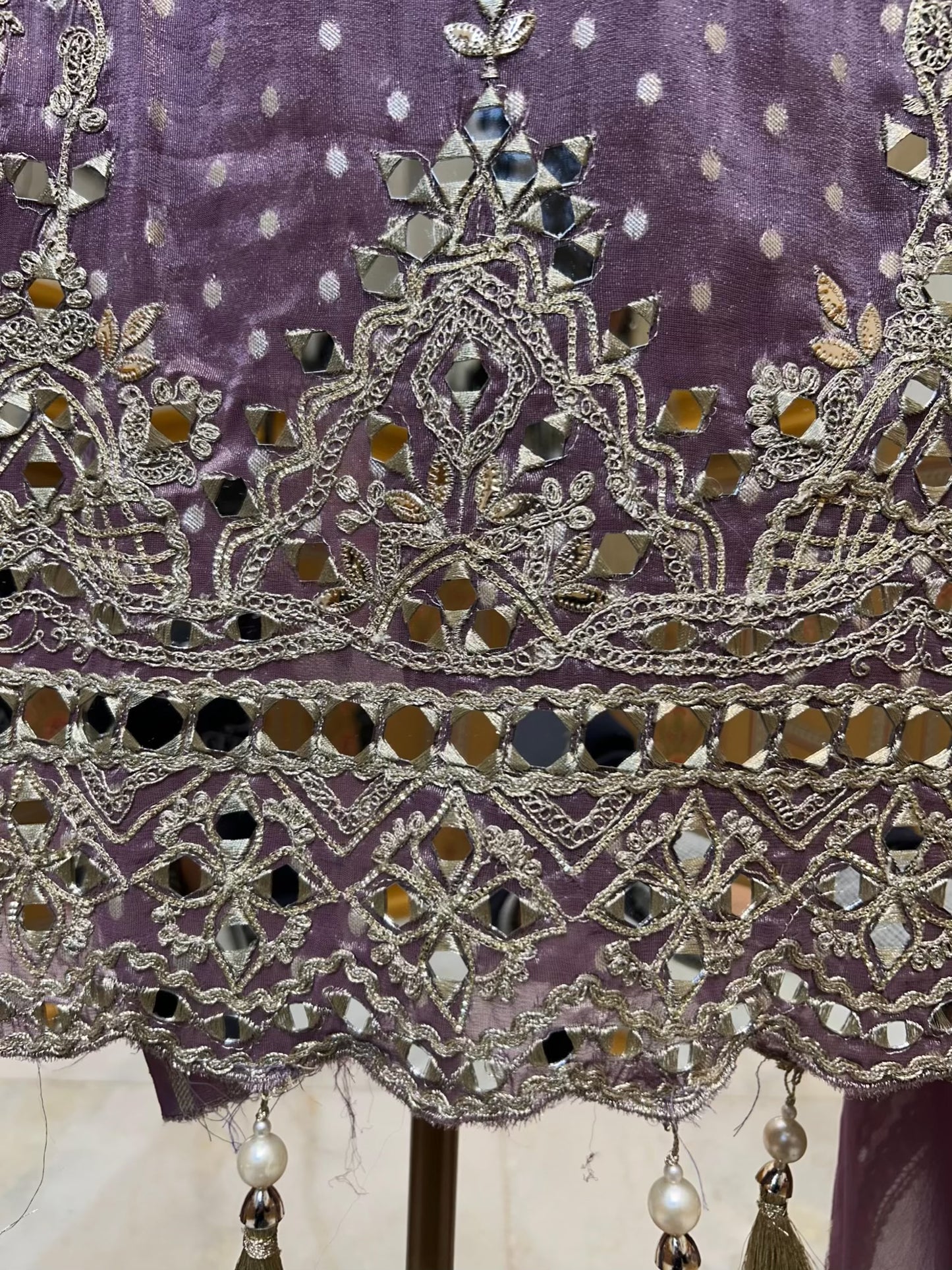 Arezya Aaina Leather Suit (Lavender)