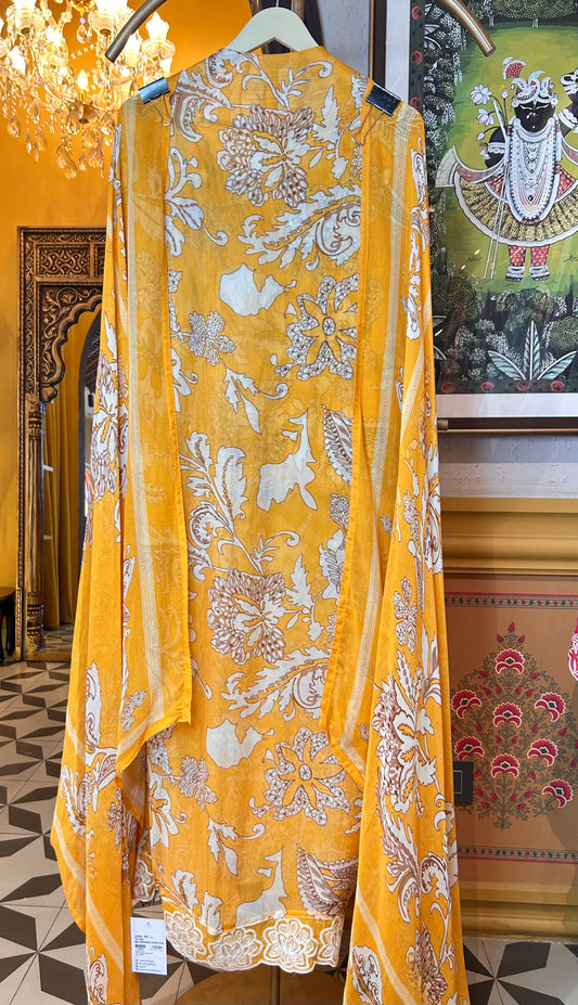 Afsheen Organza Suit (Yellow)