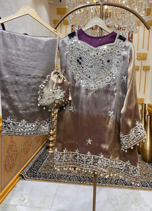 Noorza Aaina Farshi Set (Purple)