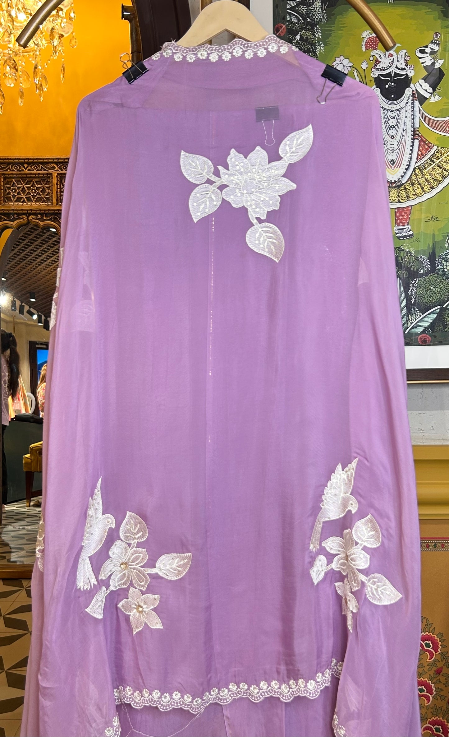 Gulaab Organza Suit (Lavender)