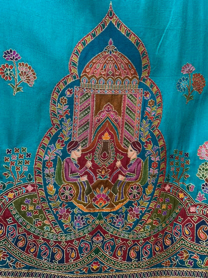 Mehvara LoomKaar Suit (Turquoise)