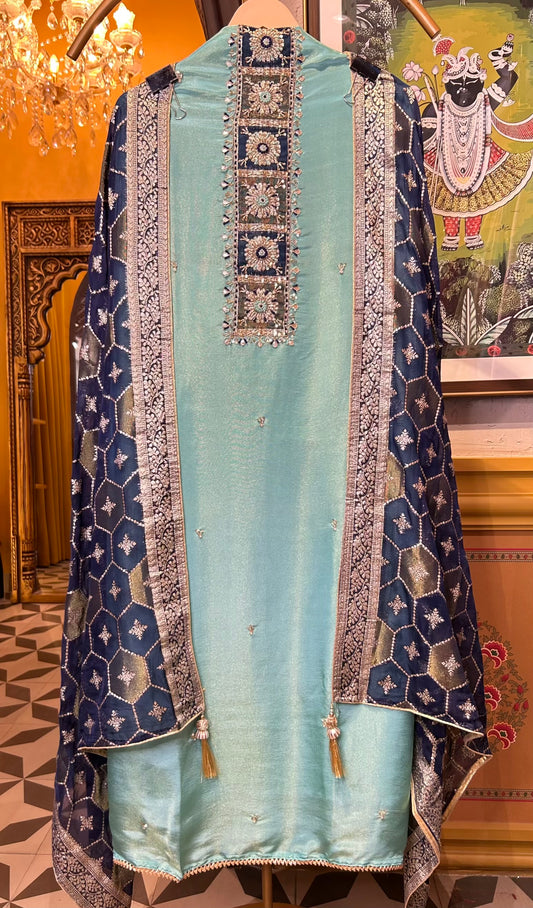 Roohani Jhalar Suit (Blue)