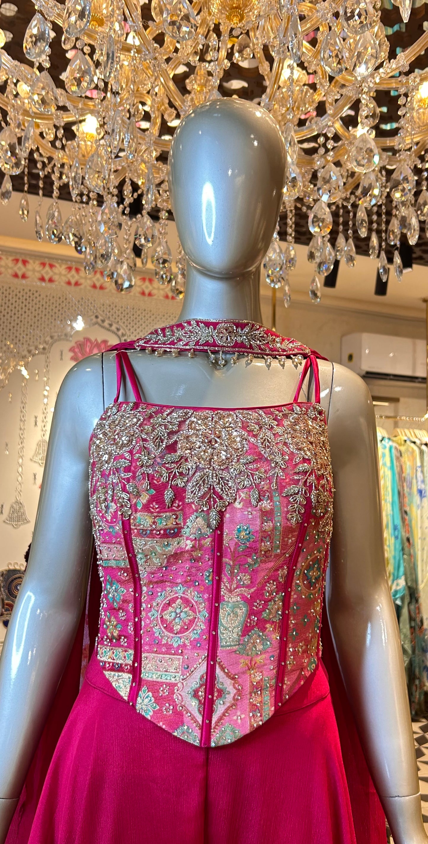 Rangmahal Crop Top Set
