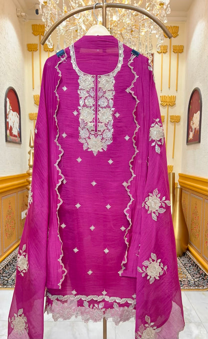 Zarvika Zari Phool Suit (Purple)