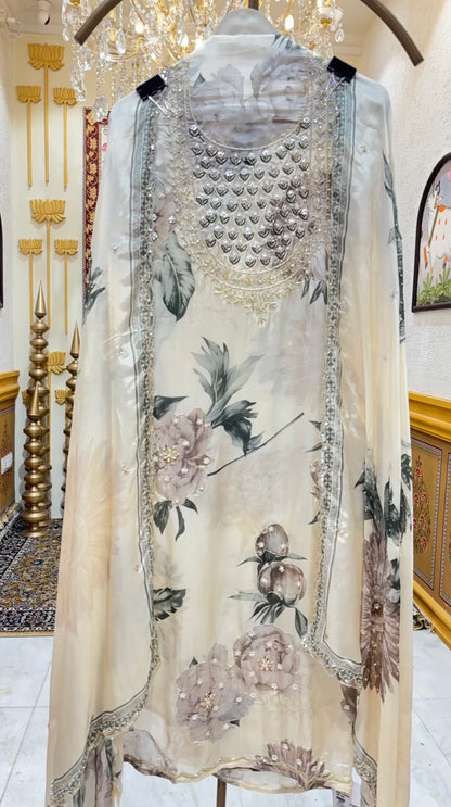 Zareeva Silk Organza Suit