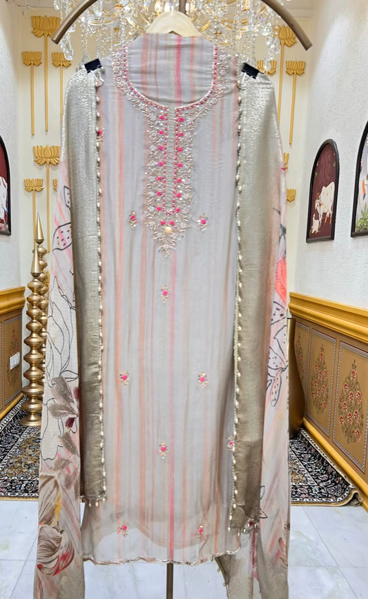 Ayzara Silk Organza Suit