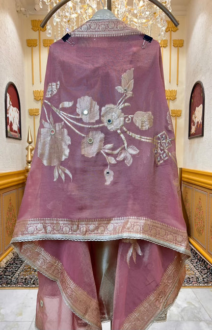 Zarfeena Mirror Taj Suit (Lavender)