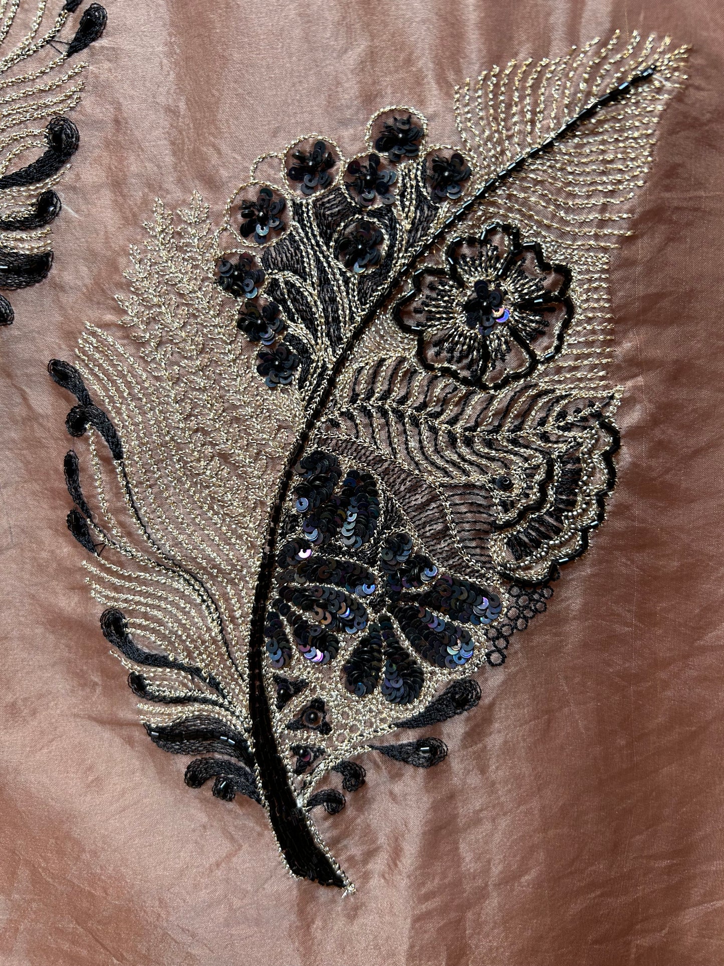 Zunairah Organza Suit (Rust)