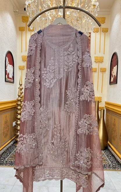 Zivara Crystal Élan Suit (Onion Pink)