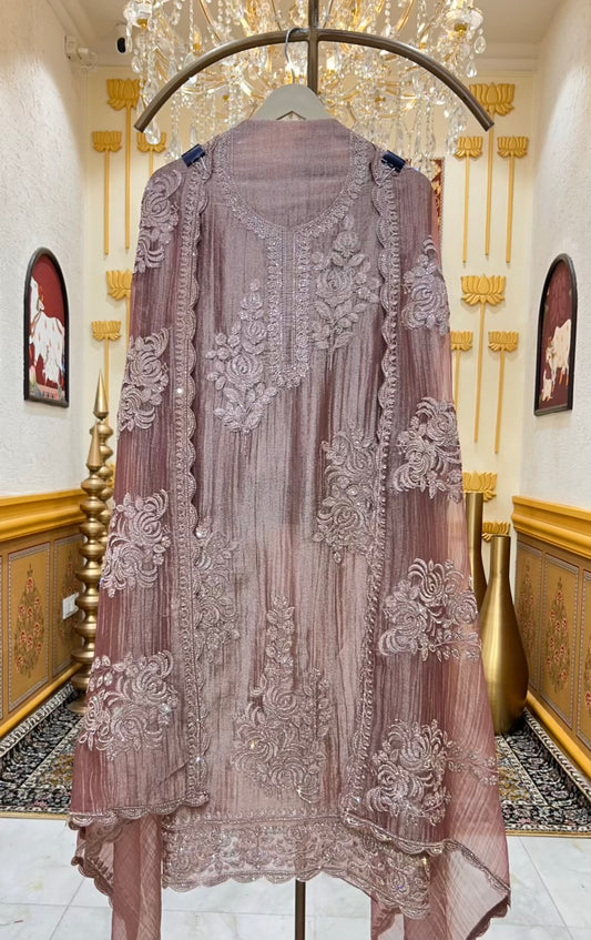 Zivara Crystal Élan Suit (Onion Pink)