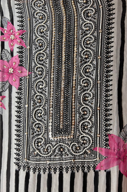 Ziyara Organza Suit (Black)