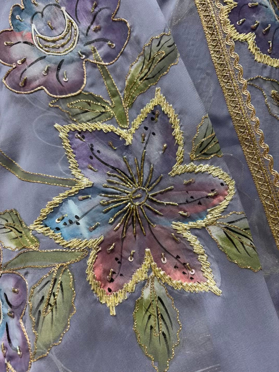 Vrinda Handpaint Organza Suit