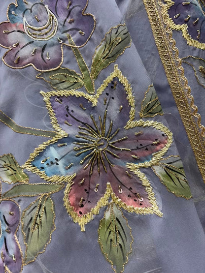 Vrinda Handpaint Organza Suit