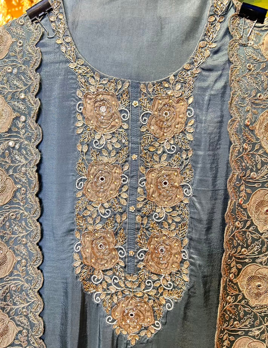 Eshanya Organza Suit (Powder Blue)