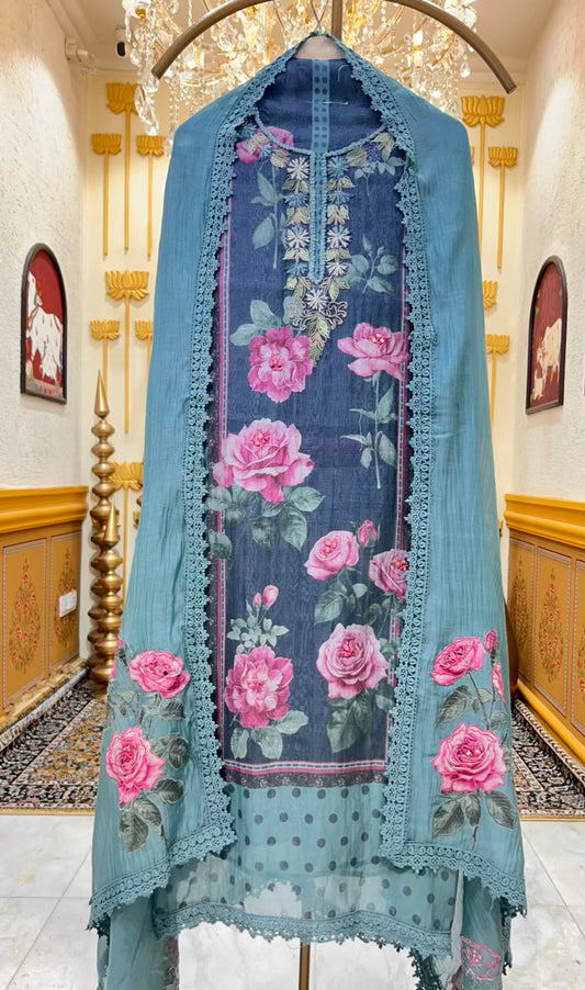 Zarelle Aaina Loom Chanderi Suit