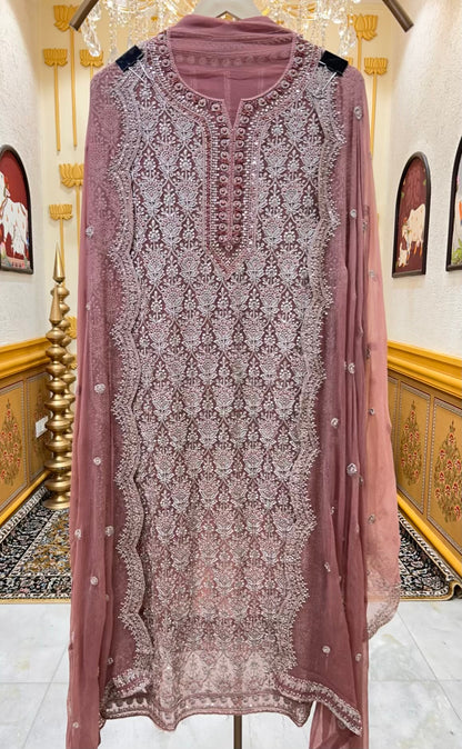 Elara Sequin Royale Suit (Onion Pink)