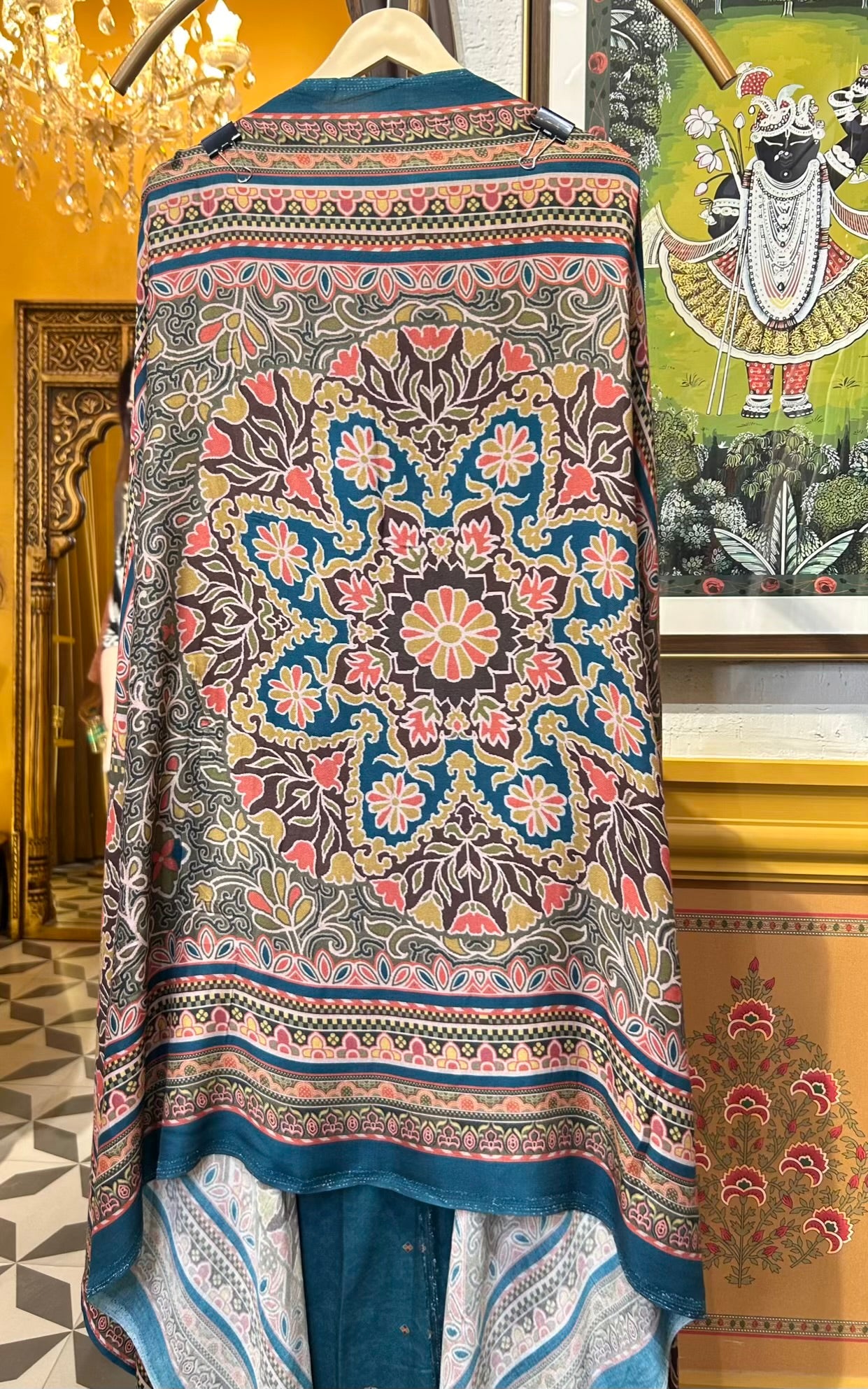 Siyana Pashmina Suit (Blue)