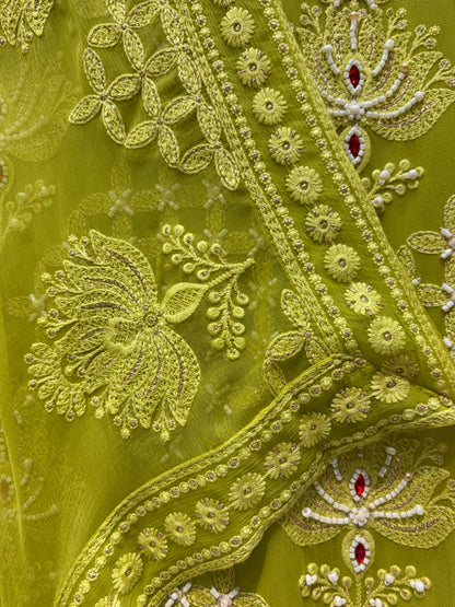 Zehara Handcrafted Chiffon Suit