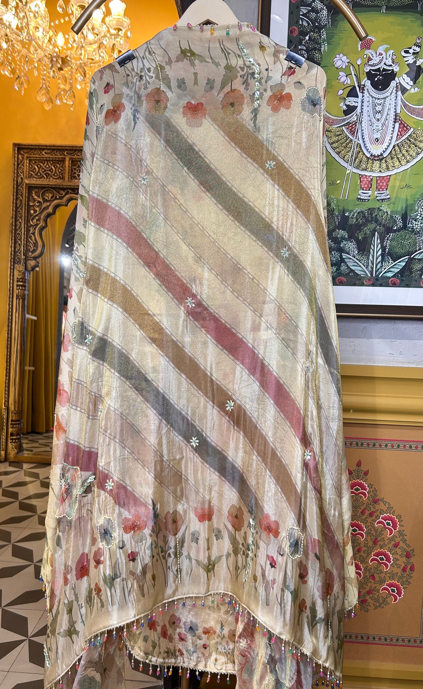 Sabaah Organza Suit (Beige)