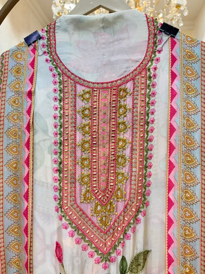 Rivaaya Pearl Crepe Suit
