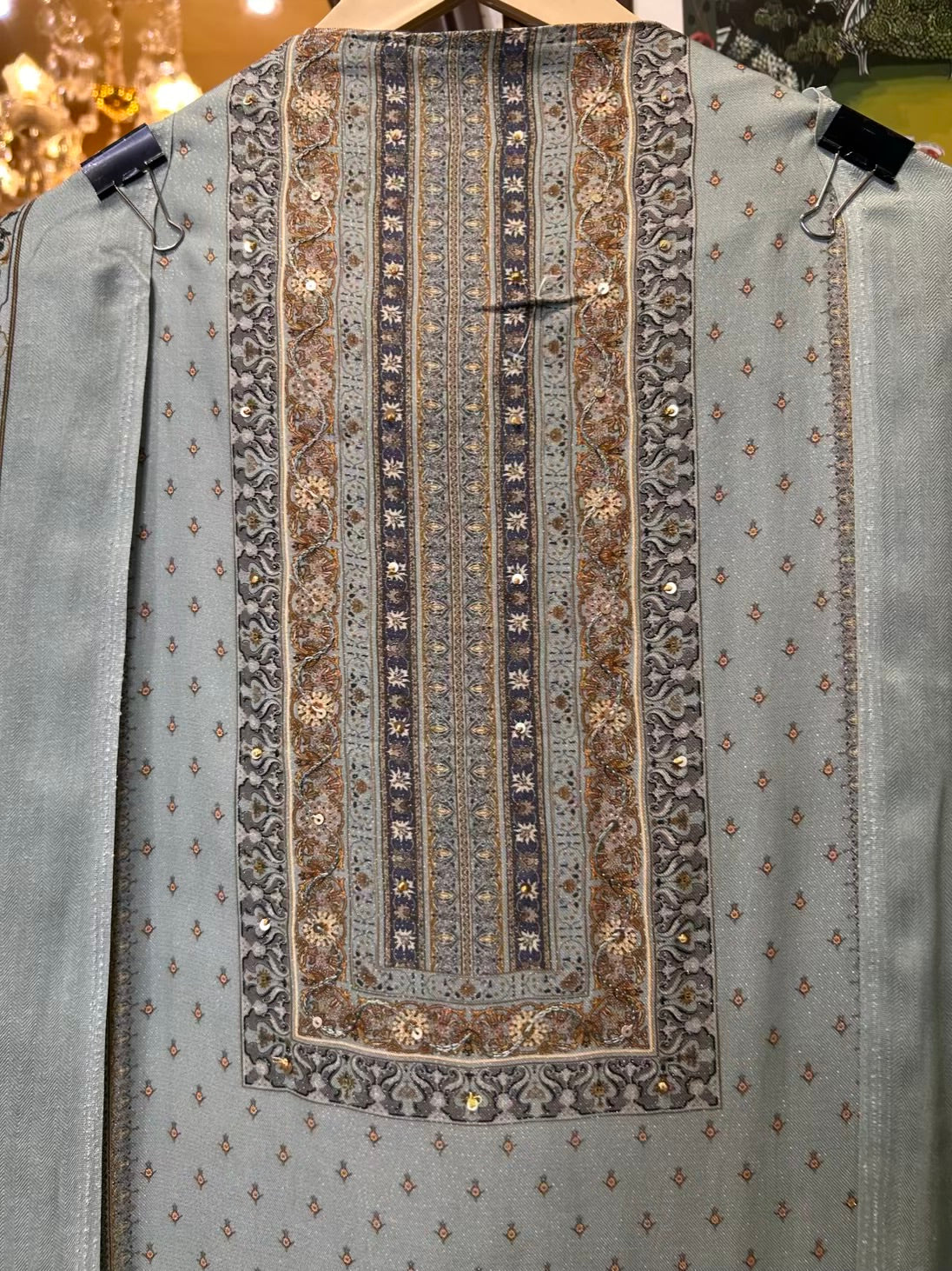 Zaybira Pashmina Suit (Blue)