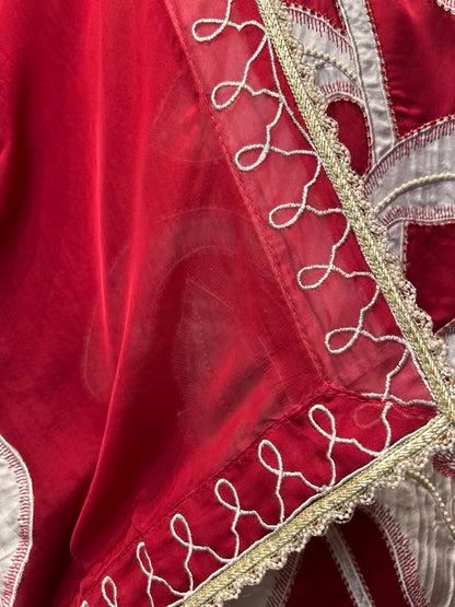 Mehraya Organza Suit (Red)