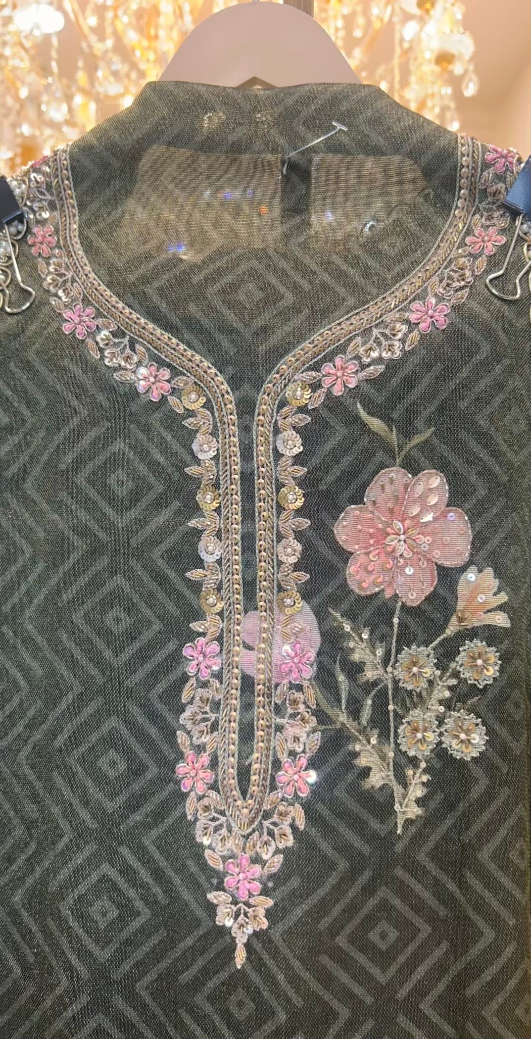 Zarveesha Handprint Élan Suit (Green)