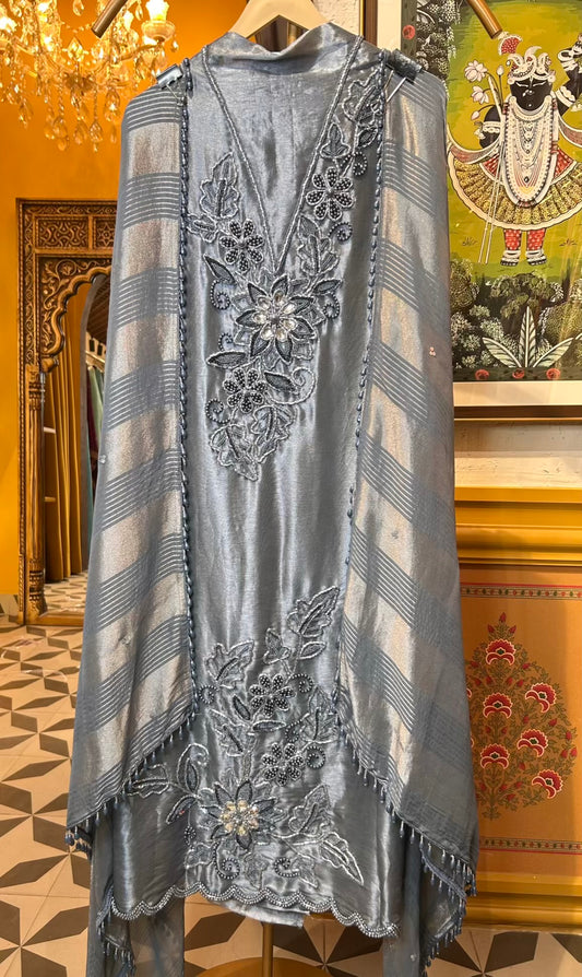 Zarmeen Organza Suit (Blue)