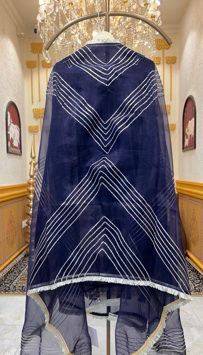 Arezza Leather Work Suit (Navy Blue)