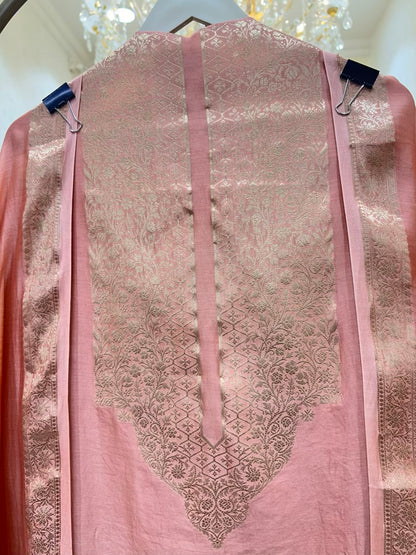 Iraaya Loom Chanderi Grace Suit (Peach)