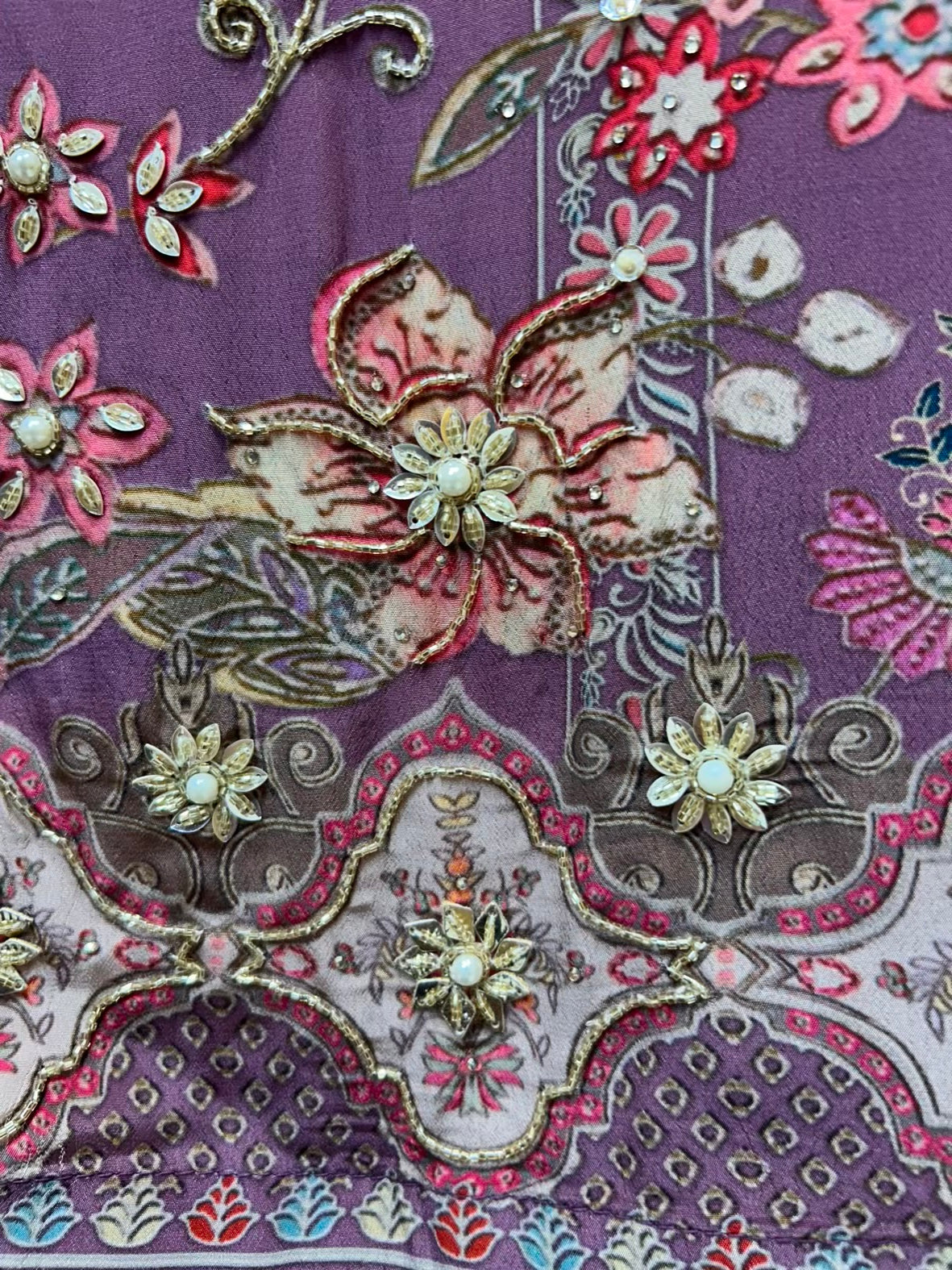 Miraya Digital Printed Suit (Purple)