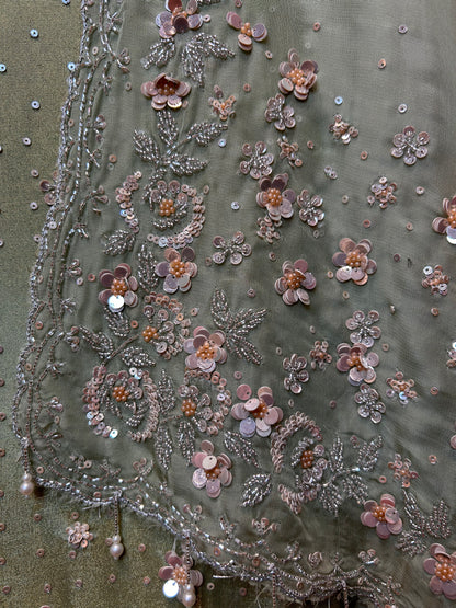 Ishvani Organza Suit (Green)