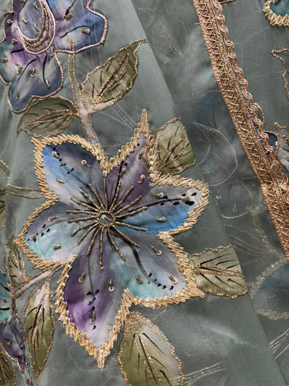 Vrinda Handpaint Organza Suit