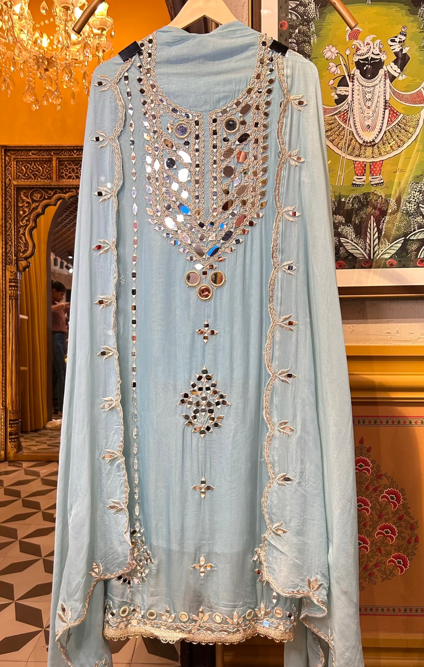 Chamakte Naqsh Suit (Blue)