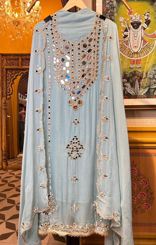 Chamakte Naqsh Suit (Blue)