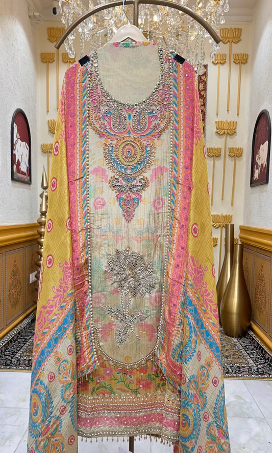 Afsara Tissue Bloom Suit