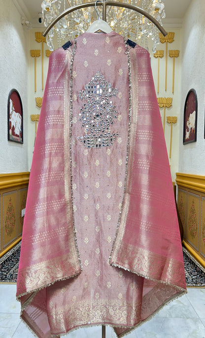 Aavira Aaina Veil Suit (Pink)