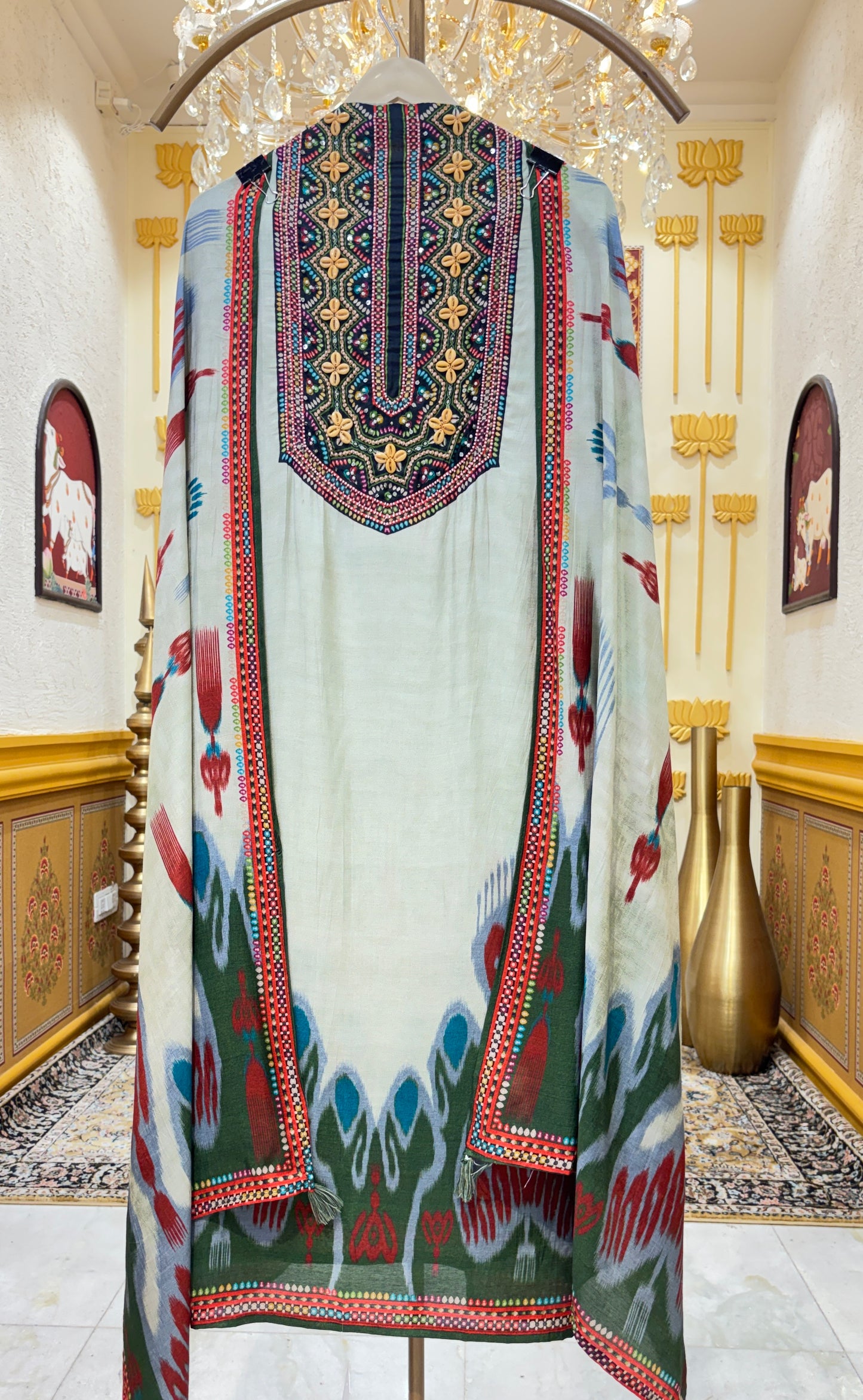 Meherzaad Neckline Suit