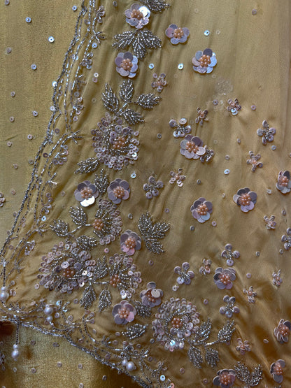 Ishvani Organza Suit (Yellow)