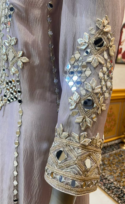 Aaliya Shimmer Noor Anarkali (Lavender)