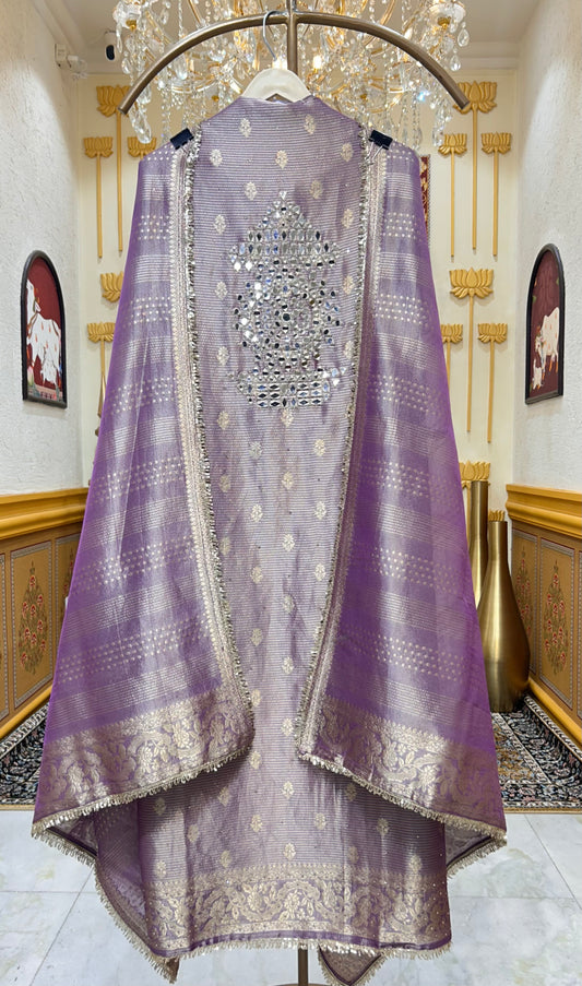 Aavira Aaina Veil Suit (Lavender)
