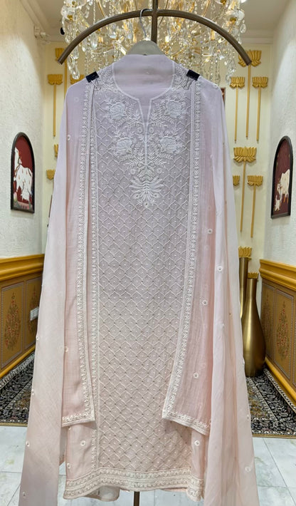 Kavira Zari Thread Chanderi Suit