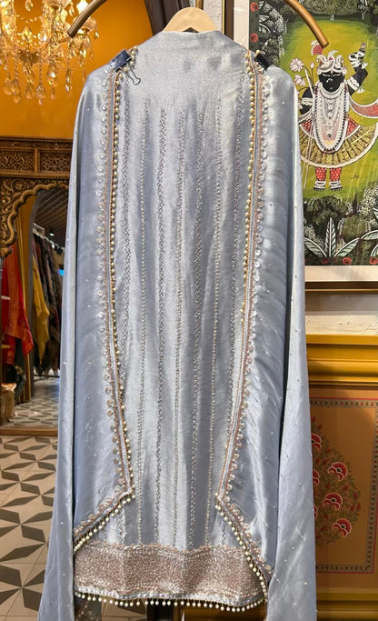 Ruhmehar Organza Suit (Blue)