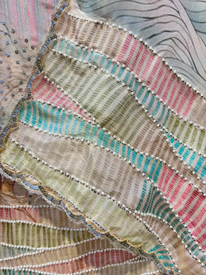 Elzara Shimmer Organza Suit