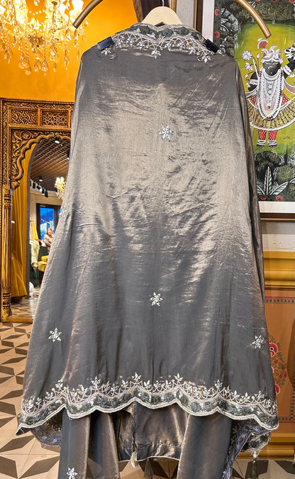 Noorain Organza Suit (Dark Green)