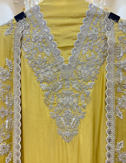 Zareen Satin Silk Suit