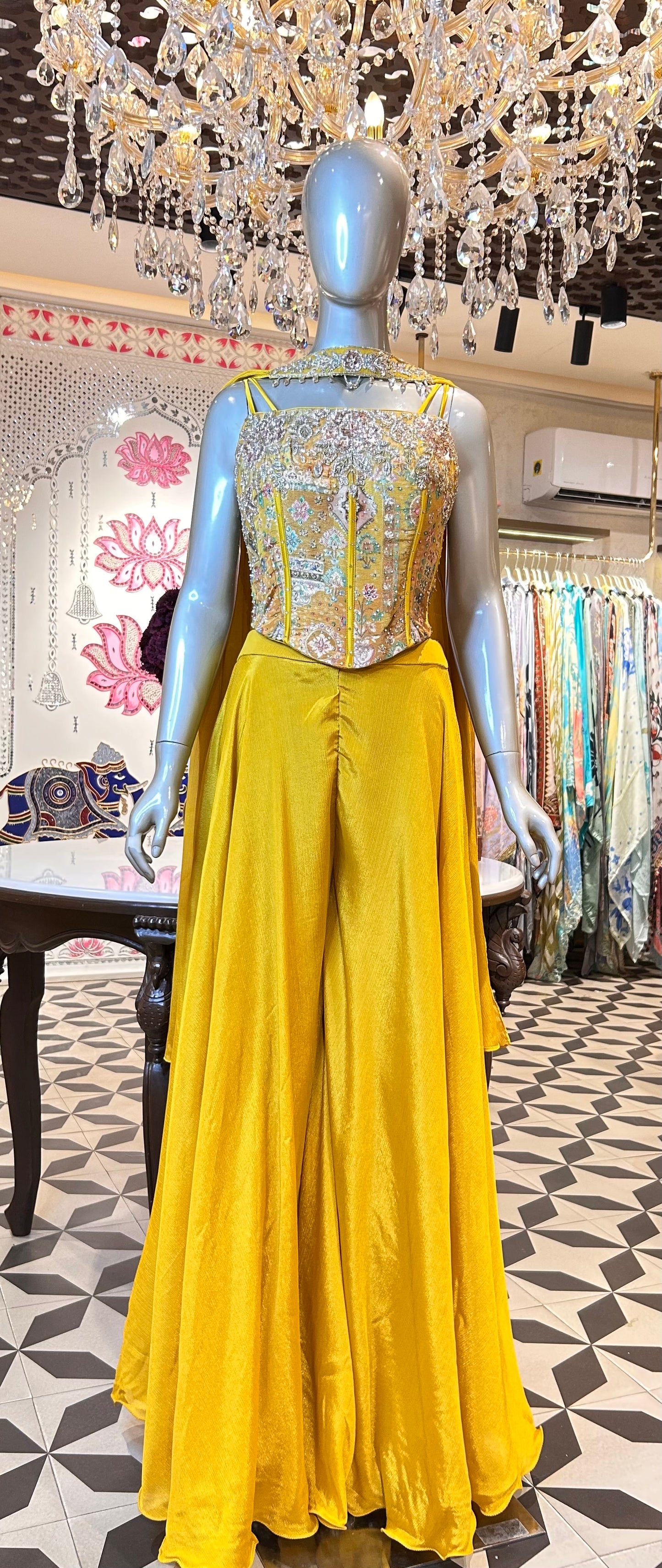 Rangmahal Crop Top Set