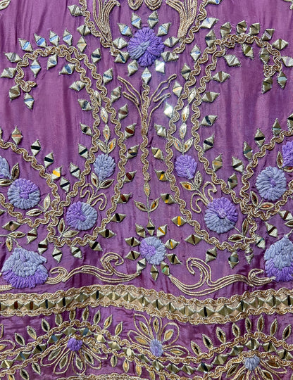 Zarreen Adaa Silk Suit (Lavender)
